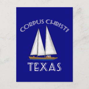 Corpus Christi Texas Sailing Postkarte