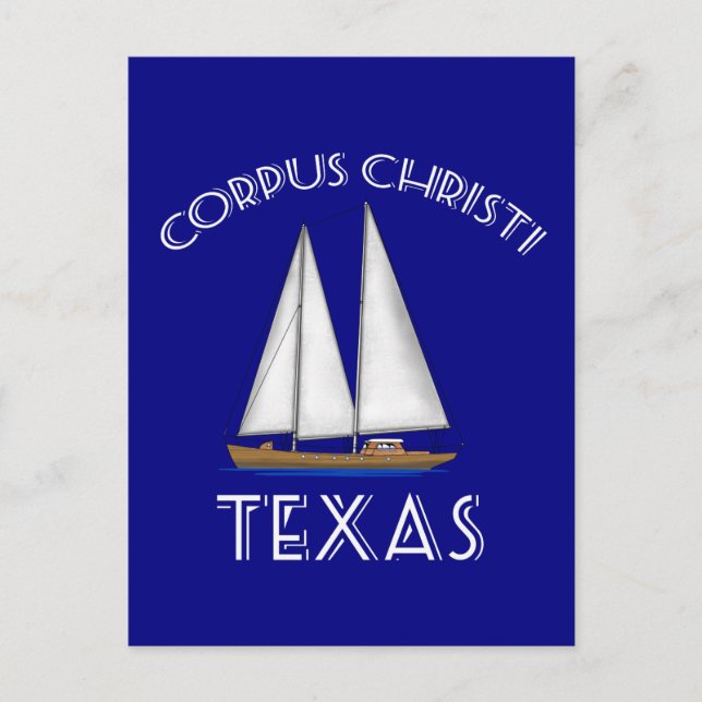 Corpus Christi Texas Sailing Postkarte (Vorderseite)