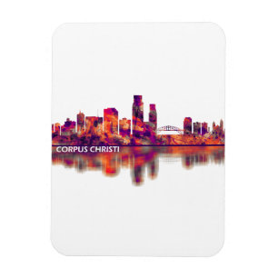 Corpus Christi Texas Skyline Magnet
