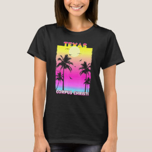 Corpus Christi Texas Tx Summer Vintag Sunset T-Shirt