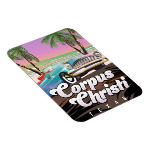 Corpus Christi Texas Urlaubsposter Magnet
