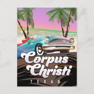 Corpus Christi Texas Urlaubsposter Postkarte