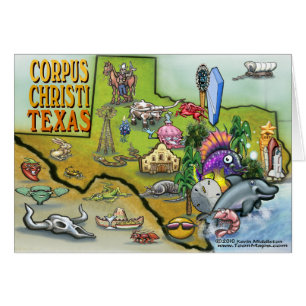 Corpus Christi Tx Cartoon Karte