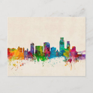 Corpus Christie Texas Skyline Postkarte