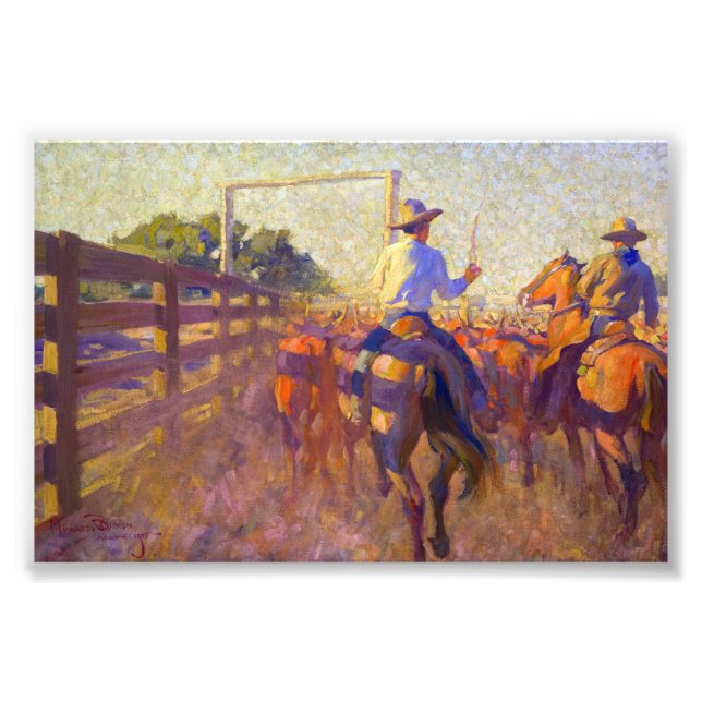 Corral Dust von Maynard Dixon Fotodruck (Vorne)