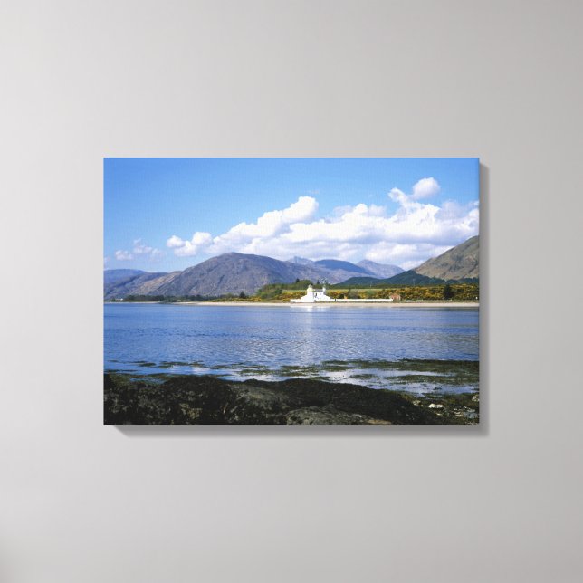Corran Lighthouse Loch Linnhe Scotland Leinwanddruck (Vorderseite)