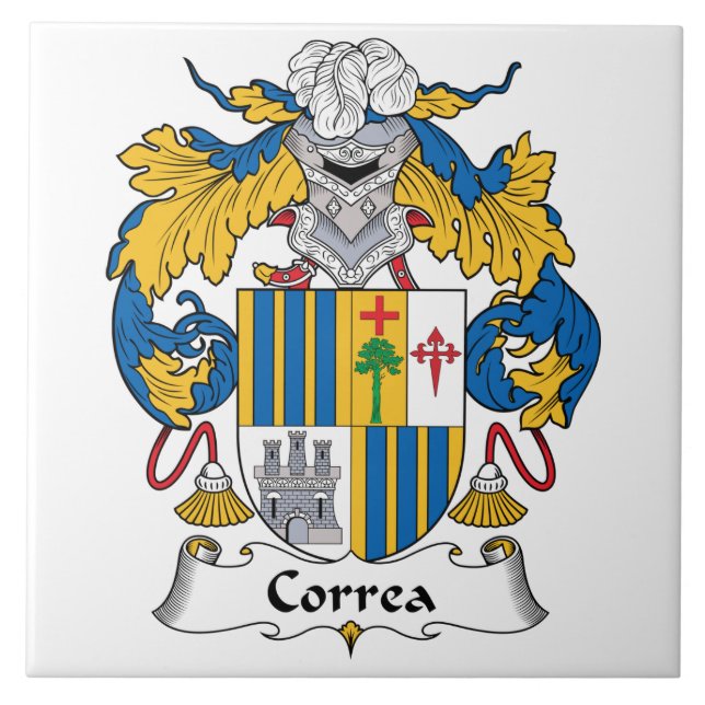 Correa Familienwappen Fliese (Vorderseite)