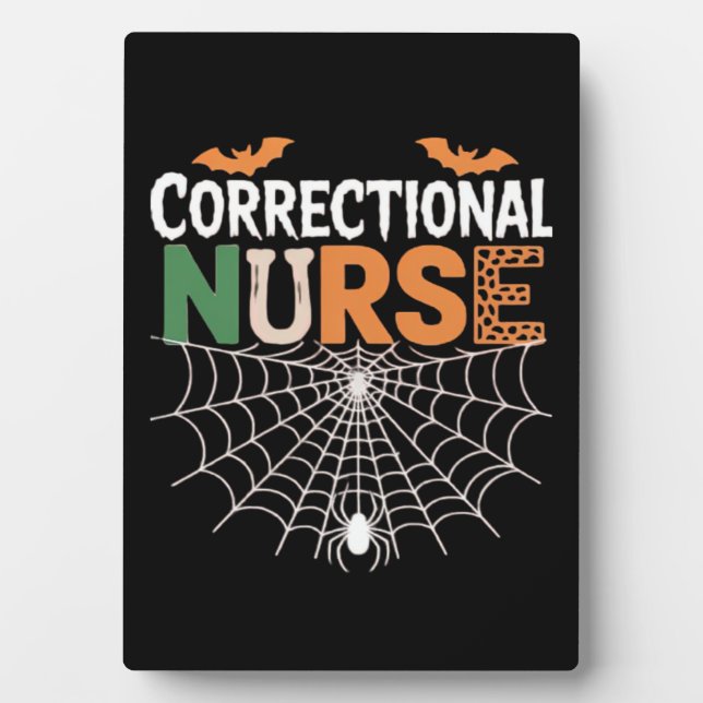 Correctional Nurse Halloween Pumpkin Classic T-Shi Fotoplatte (Vorderseite)
