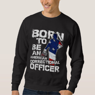 Correctional Officer Distressed American USA Flag Sweatshirt