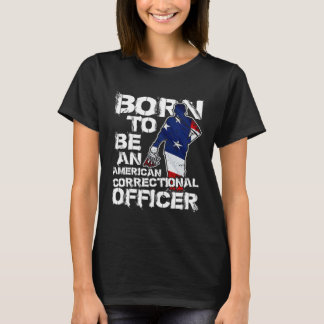 Correctional Officer Distressed American USA Flag T-Shirt