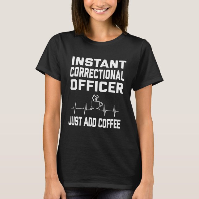 Correctional Officers Coffee  Coffee Humor  EKG T-Shirt (Vorderseite)