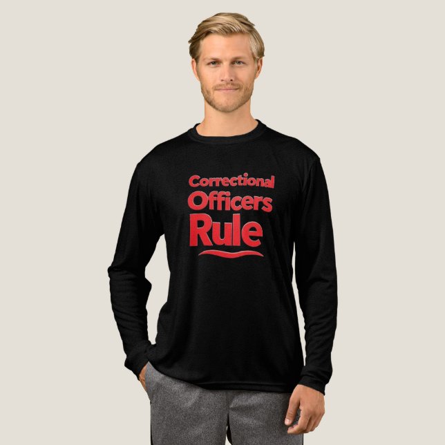 Correctional officers Support T-shirt Tri-Blend Shirt (Volle Vorderseite)