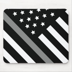 Corrections Officer Black Grey Flag Mouse Pad Mousepad