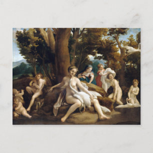 Correggio Leda und der Schwan Postkarte