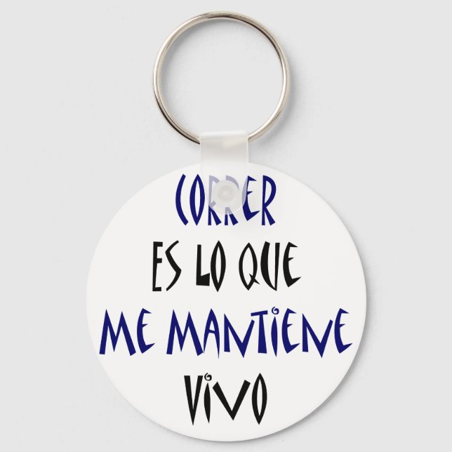 Correr Es Lo Que Me Mantiene Vivo Schlüsselanhänger (Vorderseite)