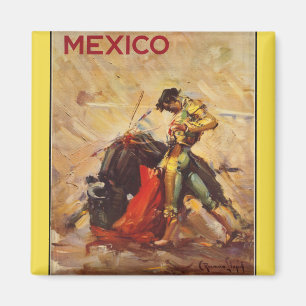 Corrida Mexico Vintage-Gemälde-Magnet Magnet