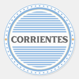 Corrientes City Pride Emblem – Argentine Identity Runder Aufkleber