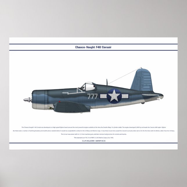 Corsair USA VMF-212 Poster (Vorne)