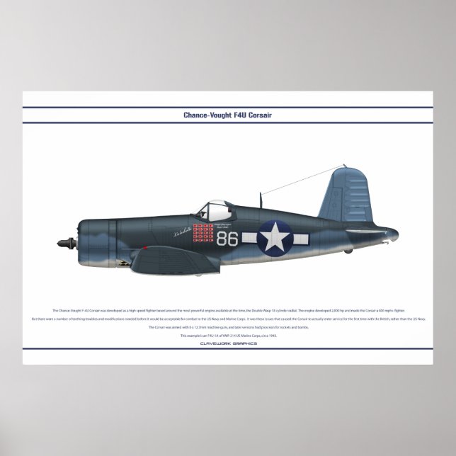 Corsair USA VMF-214 2 Poster (Vorne)