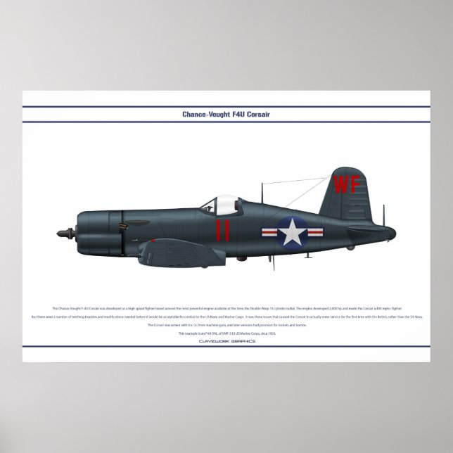 Corsair USA VMF-513 Poster (Vorne)