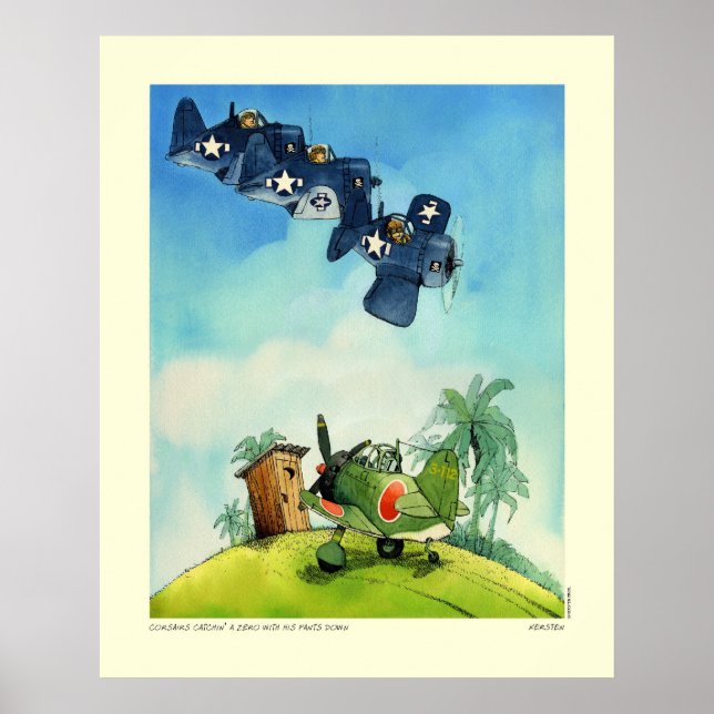 Corsairs fangen mit seinen Hosen nieder Poster (Vorne)