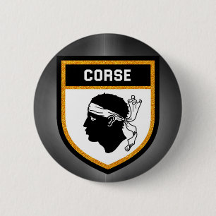 Corse Flagge Button
