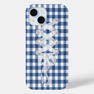 Corset Ribbon Lacing on Gingham Case-Mate iPhone Hülle