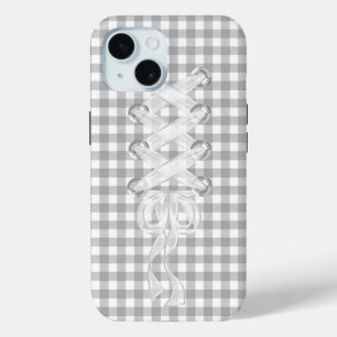 Corset Ribbon Lacing on Gingham Case-Mate iPhone Hülle