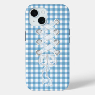 Corset Ribbon Lacing on Gingham Case-Mate iPhone Hülle