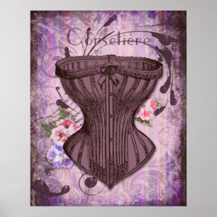 Corsetiere I Corset Illustration Poster