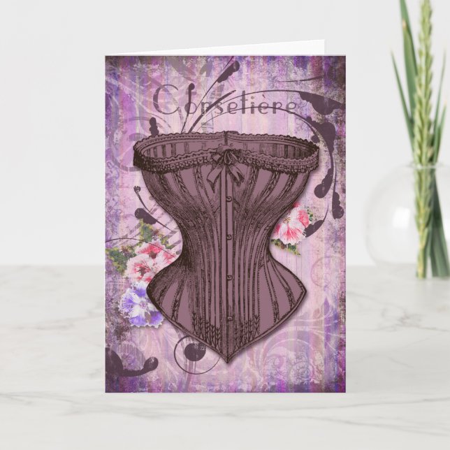 Corsetiere I Korsettillustrations-Grußkarte Karte (Vorderseite)