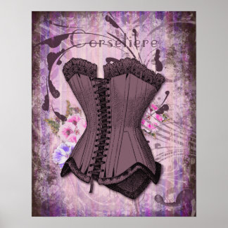 Corsetiere II Antique Corset Poster