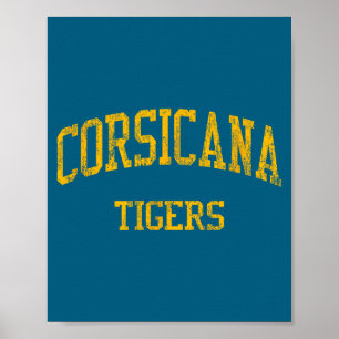 Corsicana High School Hs Corsicana Tx Vintage Srts Poster