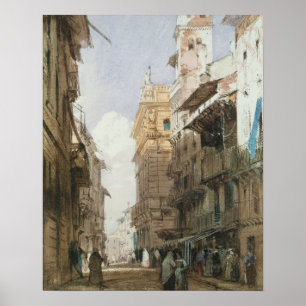 Corso Sant'Anastasia, Verona, mit dem Palast von P Poster