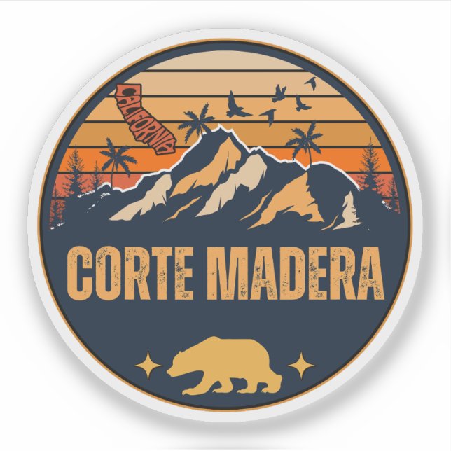 Corte Madera, Kalifornien Aufkleber (Vorderseite)