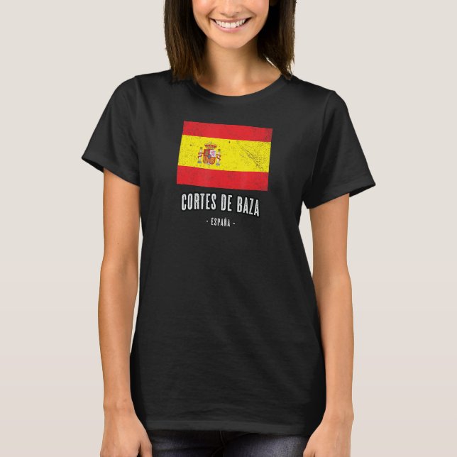 Cortes De Baza Spanien Es Flag Stadt Bandera Ropa T-Shirt (Vorderseite)