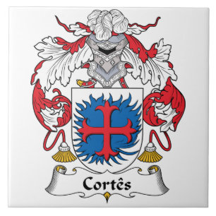 Cortes-Familienwappen Fliese