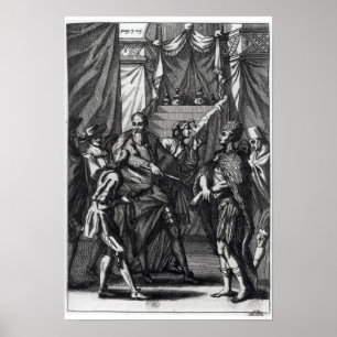 Cortes und Montezuma Poster