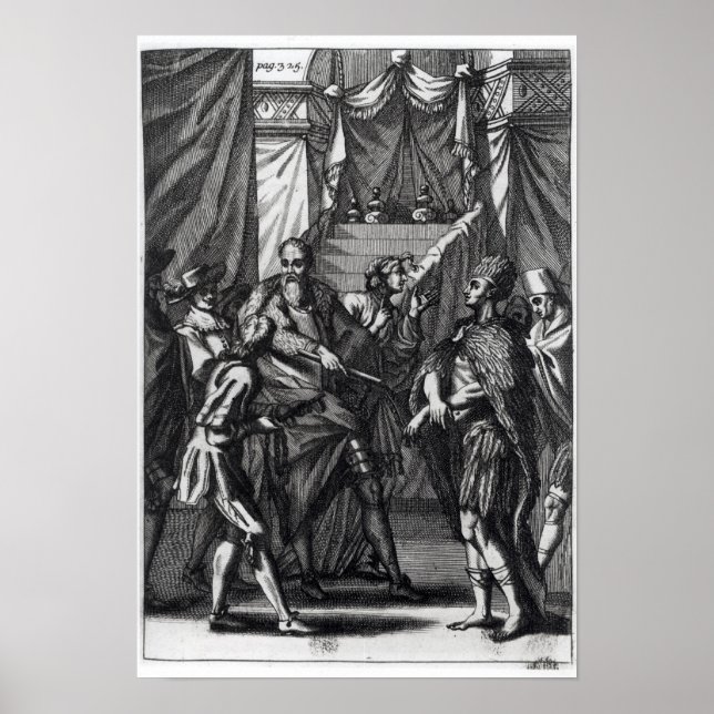 Cortes und Montezuma Poster (Vorne)