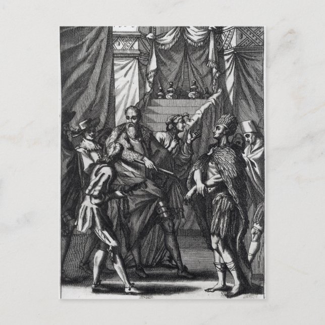 Cortes und Montezuma Postkarte (Vorderseite)