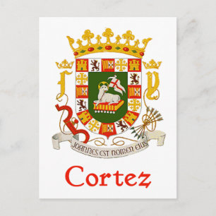 Cortez Schild von Puerto Rico Postkarte