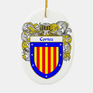 Cortez Wappen/Familienwappen Keramikornament