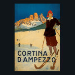 Cortina d' Ampezzo, Italien Vintage Travel Poster<br><div class="desc">Cortina d' Ampezzo,  Italien Vintage Travel Poster</div>