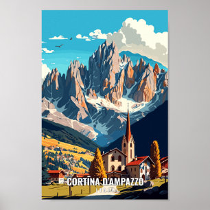 Cortina d'Ampazzo Kunstvoll wandern im Valle Verza Poster