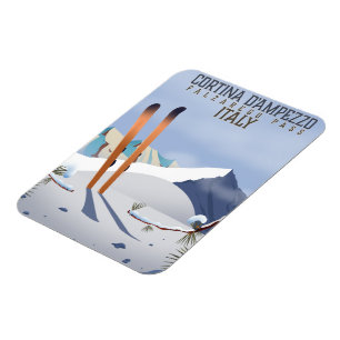 Cortina d'Ampezzi Italien Skilanglauf Kunst, Dicht Magnet