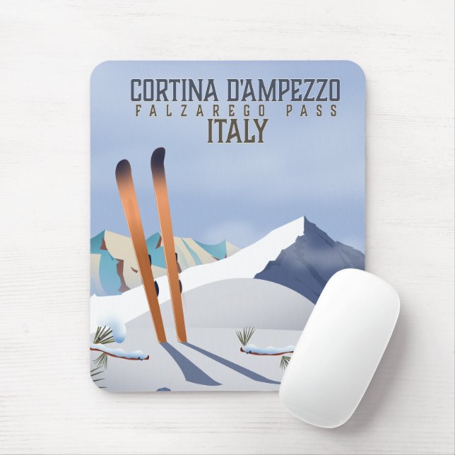 Cortina d'Ampezzi Italien Skilanglauf Kunst, Dicht Mousepad (Mit Mouse)