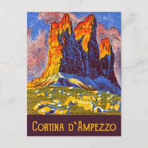 Cortina d'Ampezzo Gebirge, Italien Postkarte