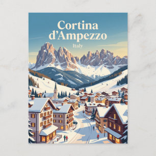Cortina d'Ampezzo, Italien Postkarte