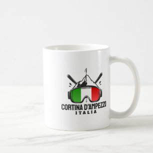 Cortina D'ampezzo Italien Retro Skigebiet Skigebie Kaffeetasse