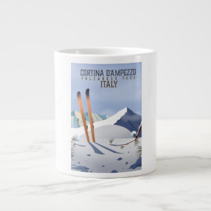 Cortina d'Ampezzo Italien Ski Poster Kunst Druck Jumbo-Tasse